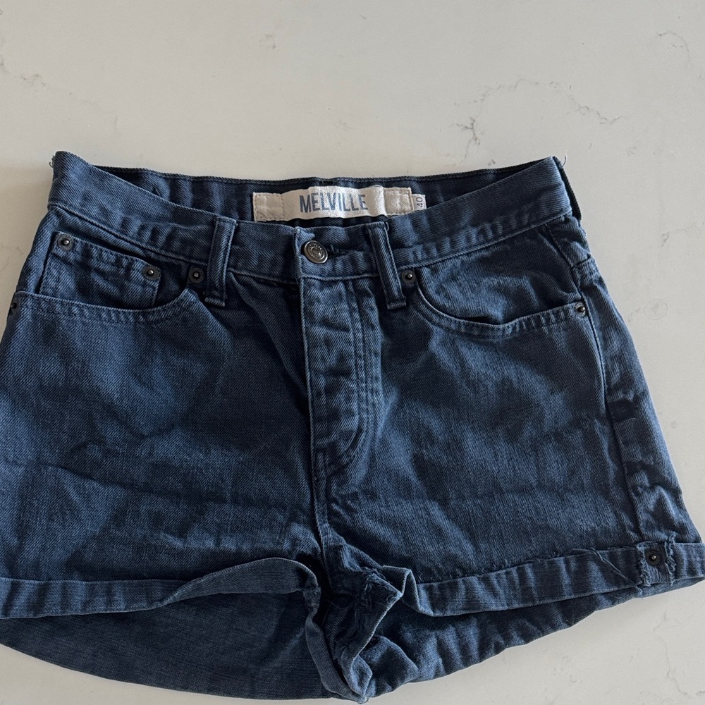 Brandy Melville Navy Blue Denim Shorts